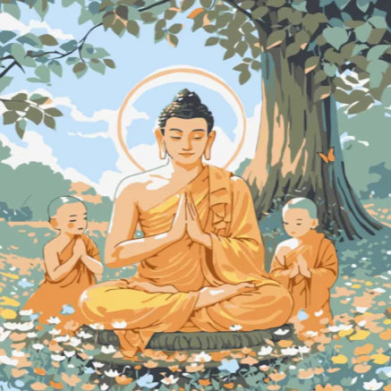 [32] Tranh Số Hoá Phật giáo đã căng khung 20x20cm