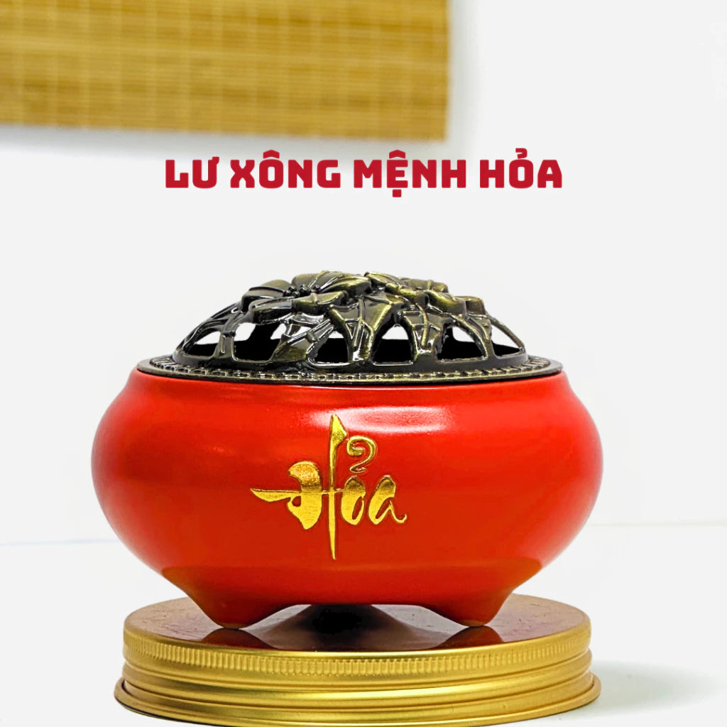 Lư Xông Trầm Gốm Sứ Ngũ Sắc