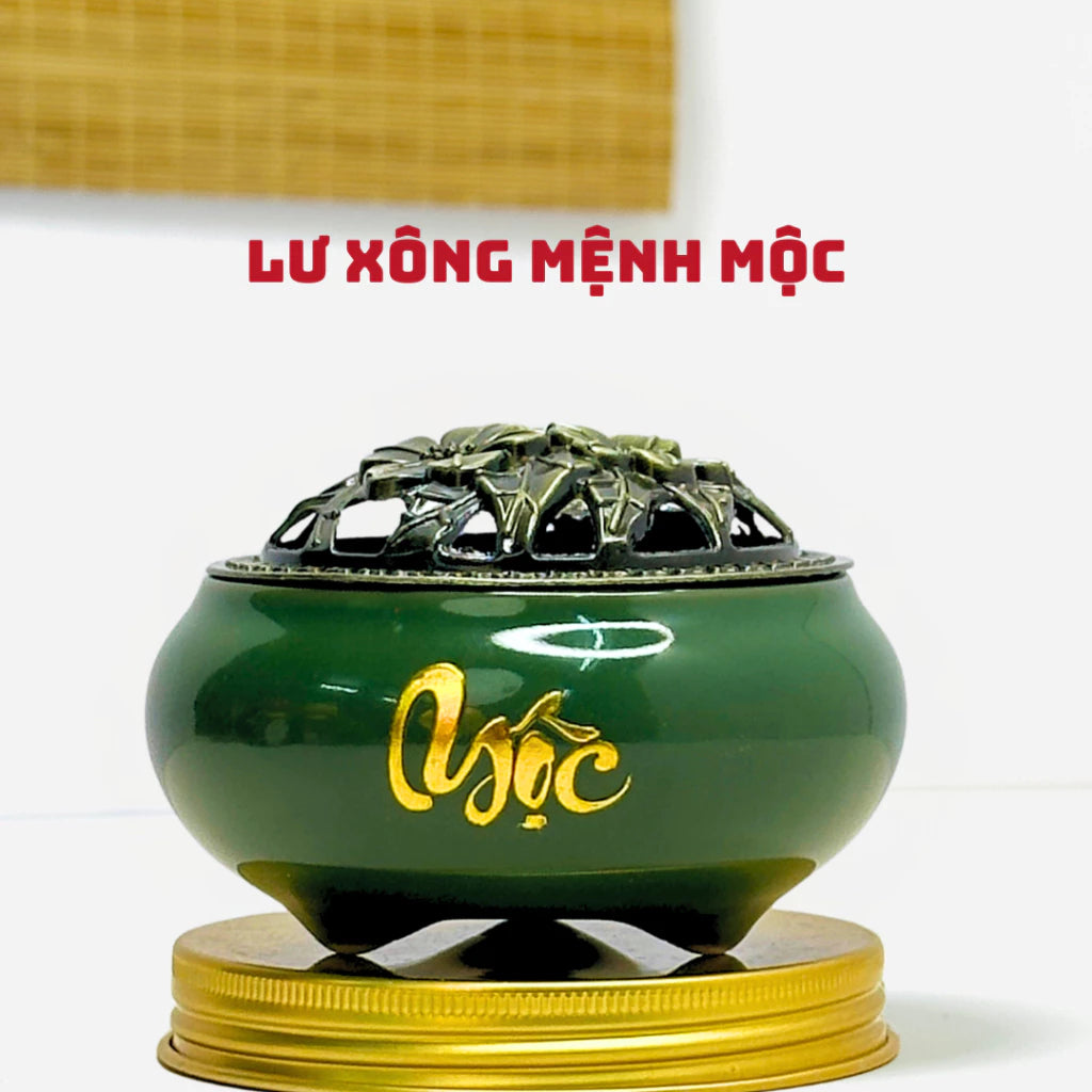 Lư Xông Trầm Gốm Sứ Ngũ Sắc