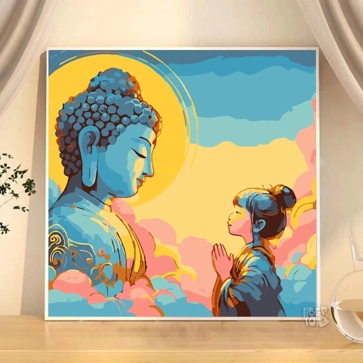 [30] Tranh Số Hoá Phật giáo đã căng khung 20x20cm