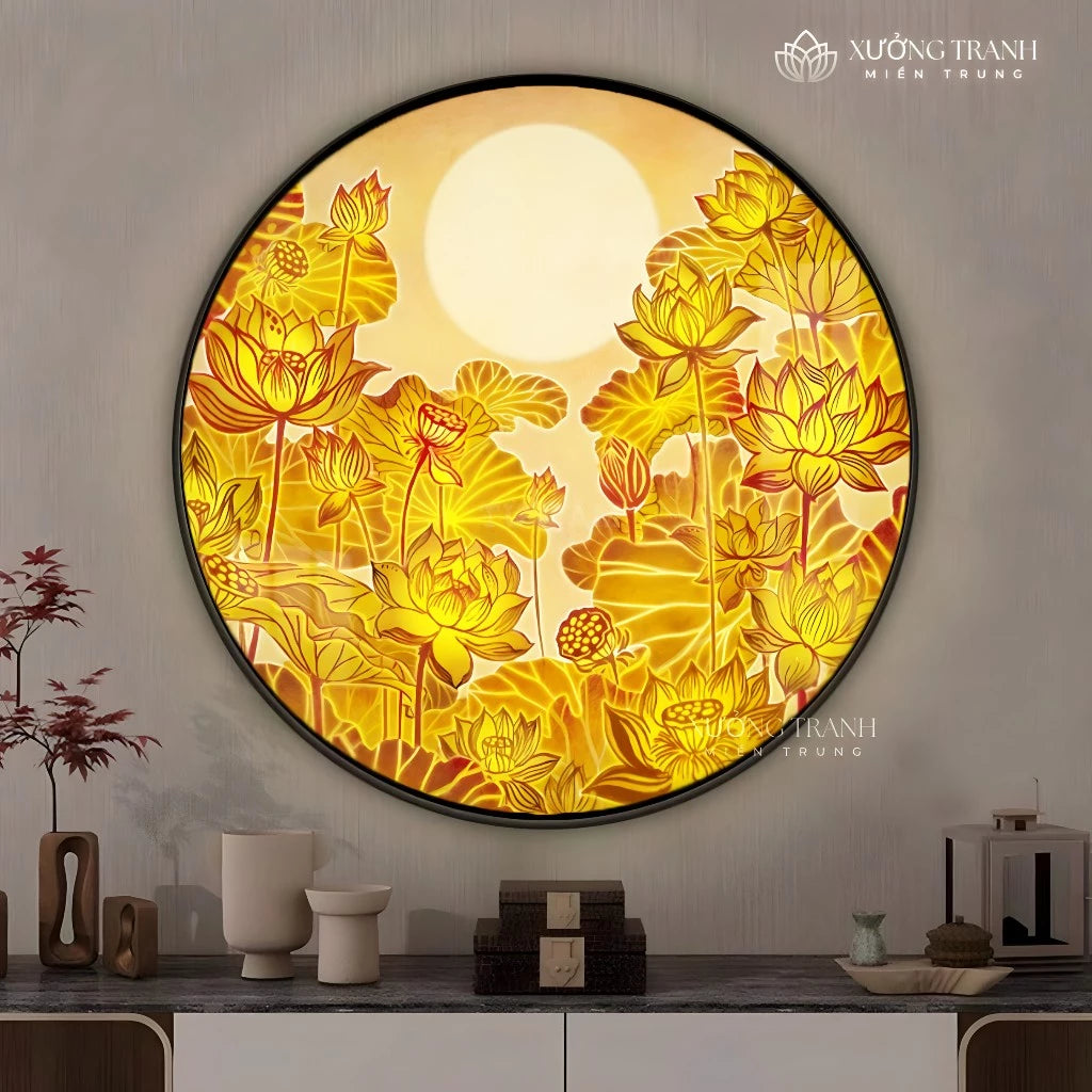[Hình Sen] Đèn Điện Hào Quang in Trúc chỉ Trang Trí Bàn Thờ Tượng Phật, Đèn Thờ Gia Tiên Decor Decor Phòng Tranh Trang Trí Nhà Mica - Mã 2