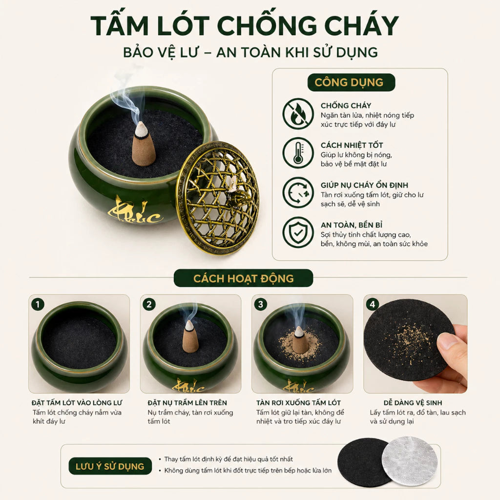 Lư Xông Trầm Gốm Cao Cấp Phúc Lộc Thọ
