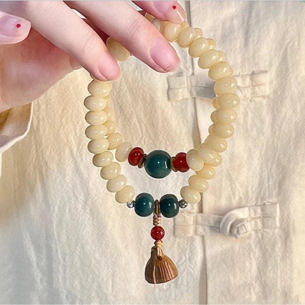 B08 – Bạch Ngọc Bồ Đề Tâm Liên - Tặng Túi Gấm