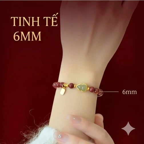 S13 Vòng Tay Chu Sa - Hồ Lô Ngọc - 6mm - 8mm