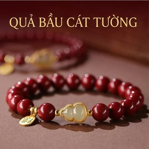 S13 Vòng Tay Chu Sa - Hồ Lô Ngọc - 6mm - 8mm