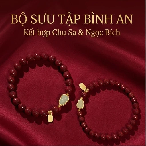 S13 Vòng Tay Chu Sa - Hồ Lô Ngọc - 6mm - 8mm