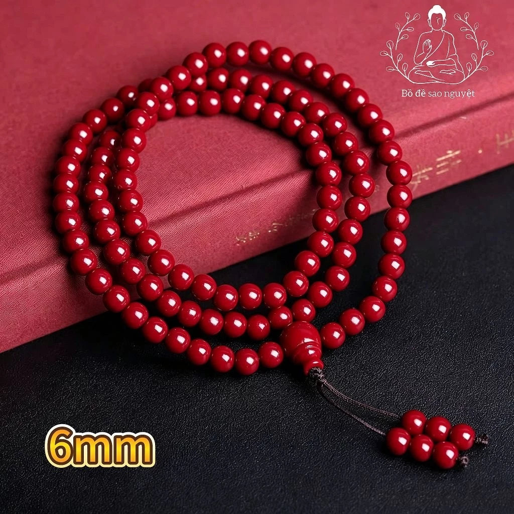 S02 - Chuỗi Chu Sa 108 Hạt size 6-8-10mm