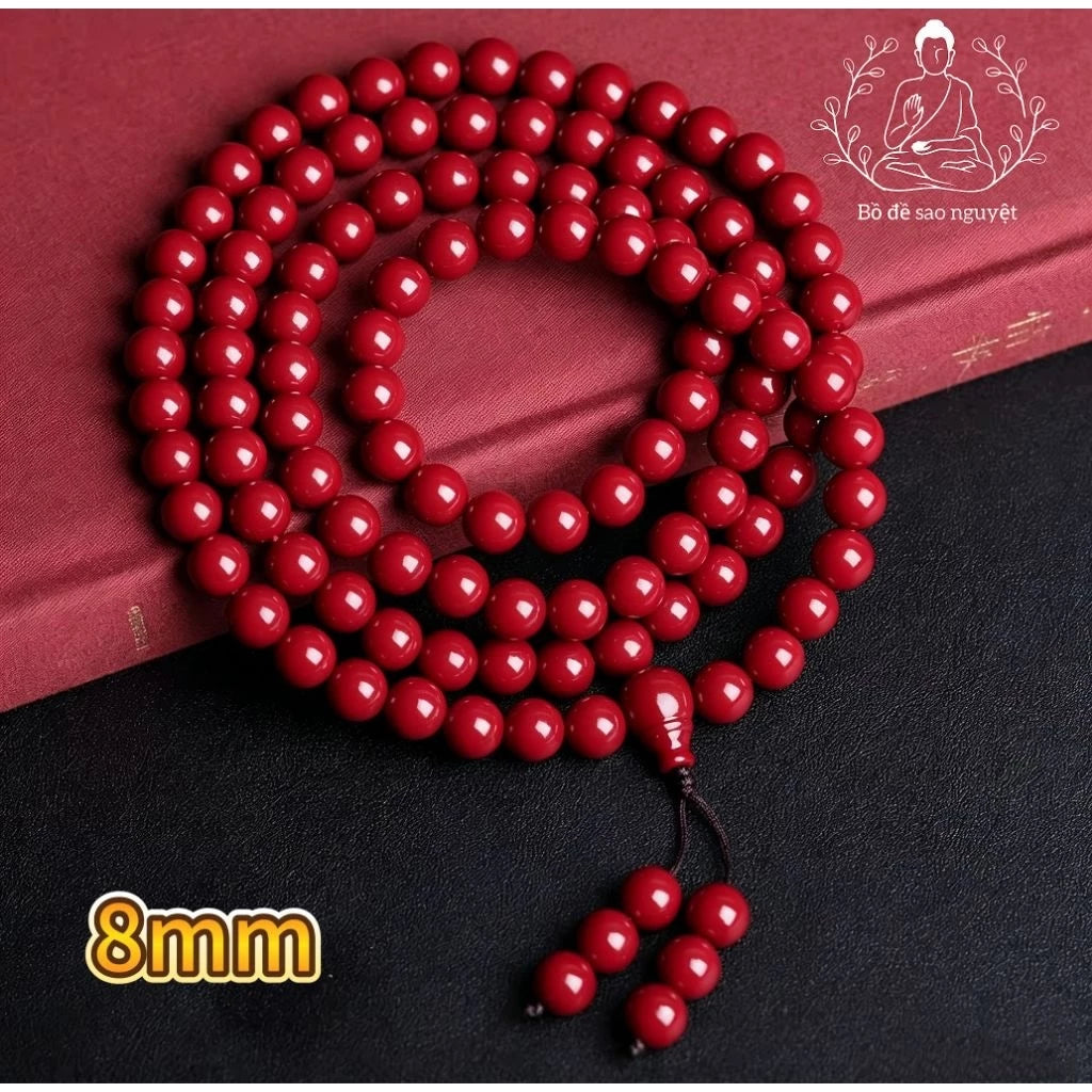 S02 - Chuỗi Chu Sa 108 Hạt size 6-8-10mm