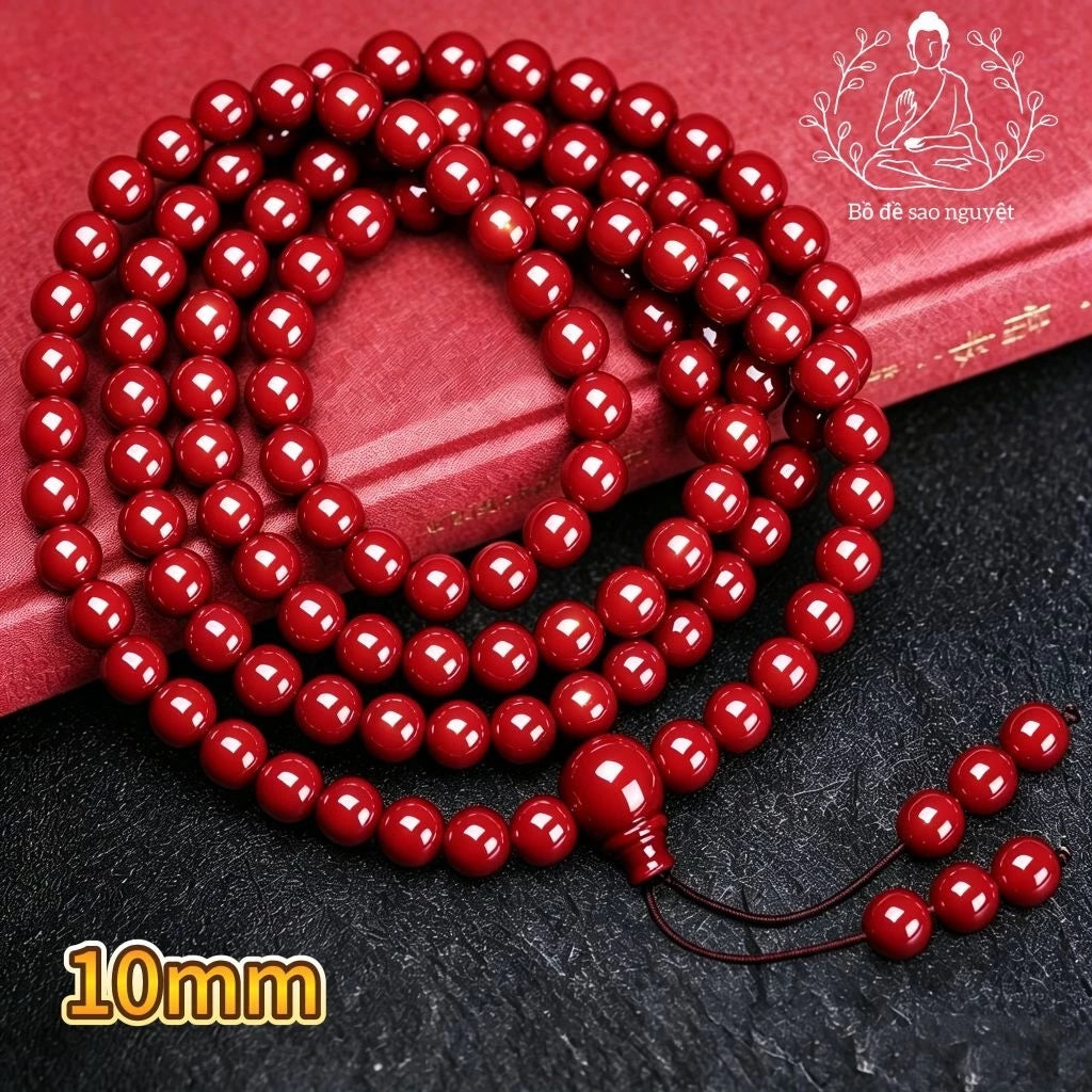 S02 - Chuỗi Chu Sa 108 Hạt size 6-8-10mm