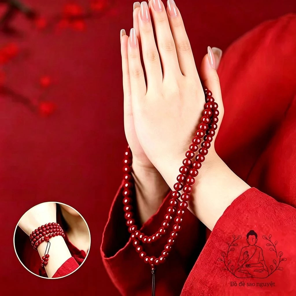 S02 - Chuỗi Chu Sa 108 Hạt size 6-8-10mm