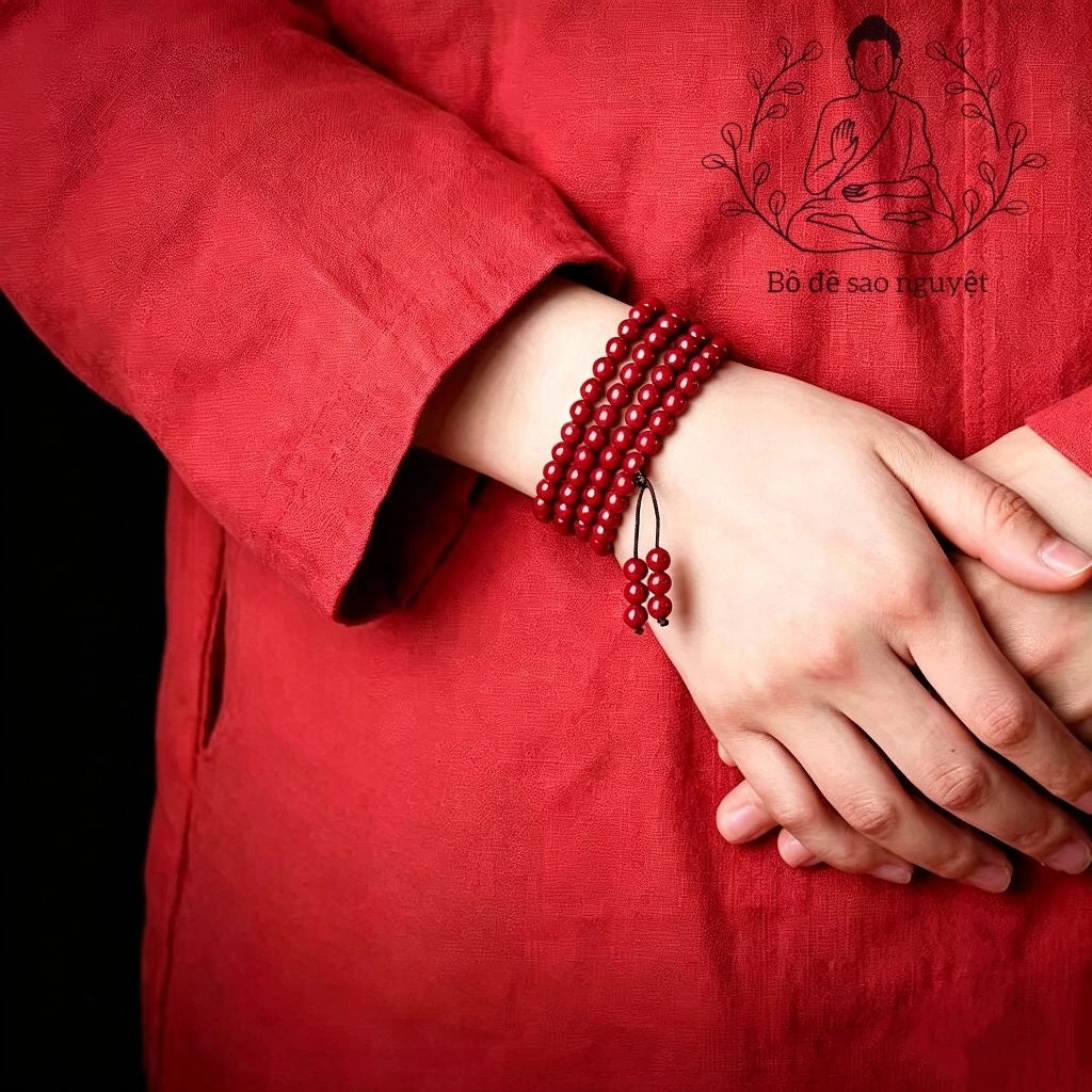 S02 - Chuỗi Chu Sa 108 Hạt size 6-8-10mm