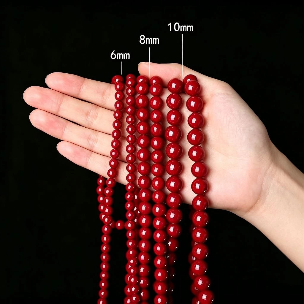 S02 - Chuỗi Chu Sa 108 Hạt size 6-8-10mm