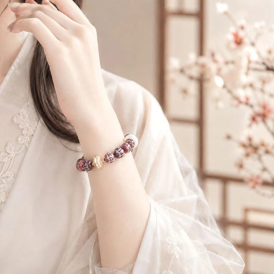 (B56 + B62) Vòng Tay Hạt Bồ Đề Hoa Sen Khắc Lục Tự Đại Minh Chú Omani 10mm -12mm - Tặng Kèm Túi Gấm