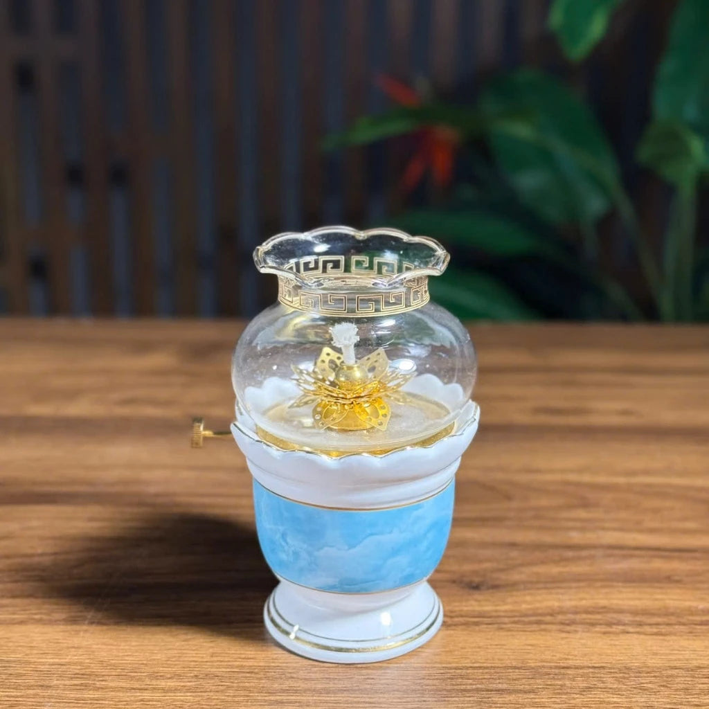Bộ đồ thờ gốm sứ vân đá Xanh cao cấp, bộ đồ thờ gia tiên, đồ thờ thần tài - Tuệ Nga