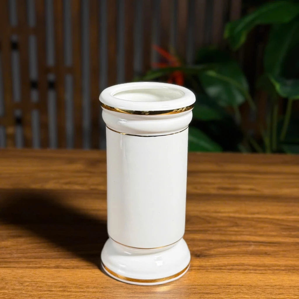 Bộ đồ thờ gốm sứ vân đá Trắng cao cấp, bộ đồ thờ gia tiên, đồ thờ thần tài - Tuệ Nga