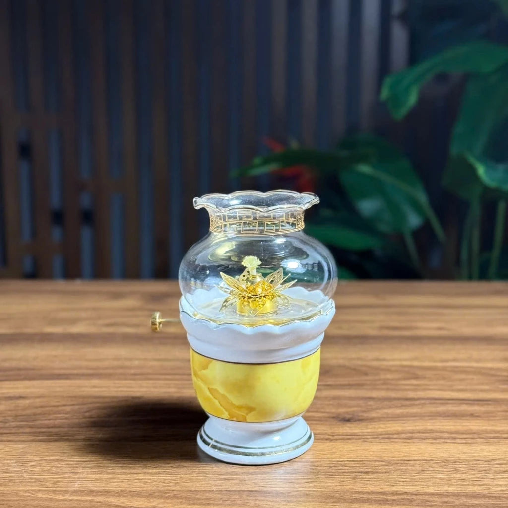 Bộ đồ thờ gốm sứ vân đá Vàng cao cấp, bộ đồ thờ gia tiên, đồ thờ thần tài - Tuệ Nga