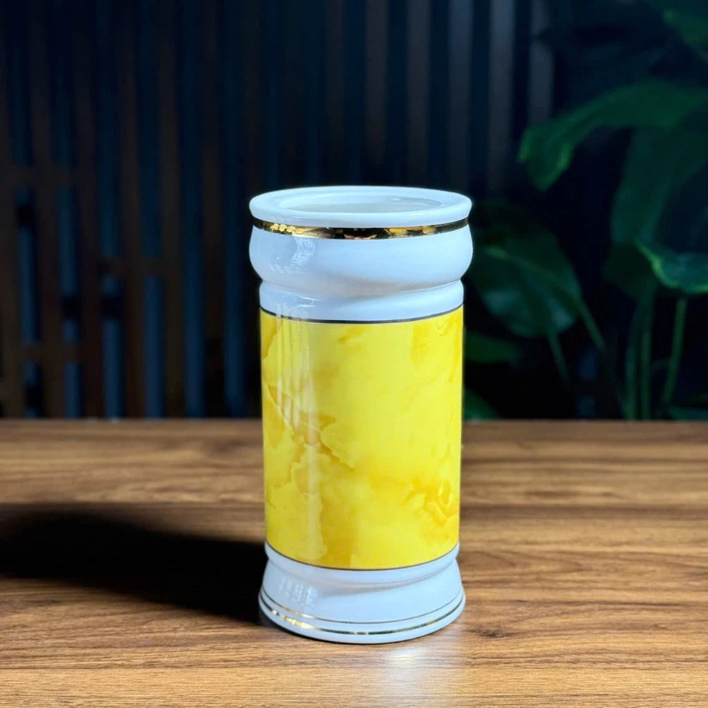 Bộ đồ thờ gốm sứ vân đá Vàng cao cấp, bộ đồ thờ gia tiên, đồ thờ thần tài - Tuệ Nga