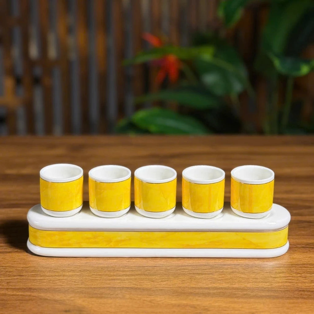 Bộ đồ thờ gốm sứ vân đá Vàng cao cấp, bộ đồ thờ gia tiên, đồ thờ thần tài - Tuệ Nga