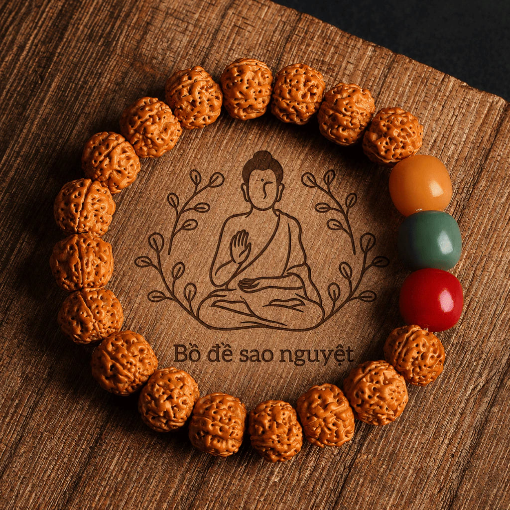 B64 – Vòng Tay Bồ Đề Kim Cang 12mm - Tặng Túi Gấm