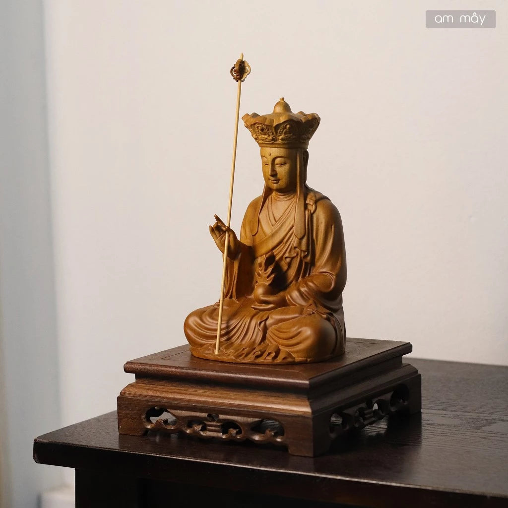 Bộ tượng Ta Bà Tam Thánh decor trưng bày ban thờ, góc thiền trà