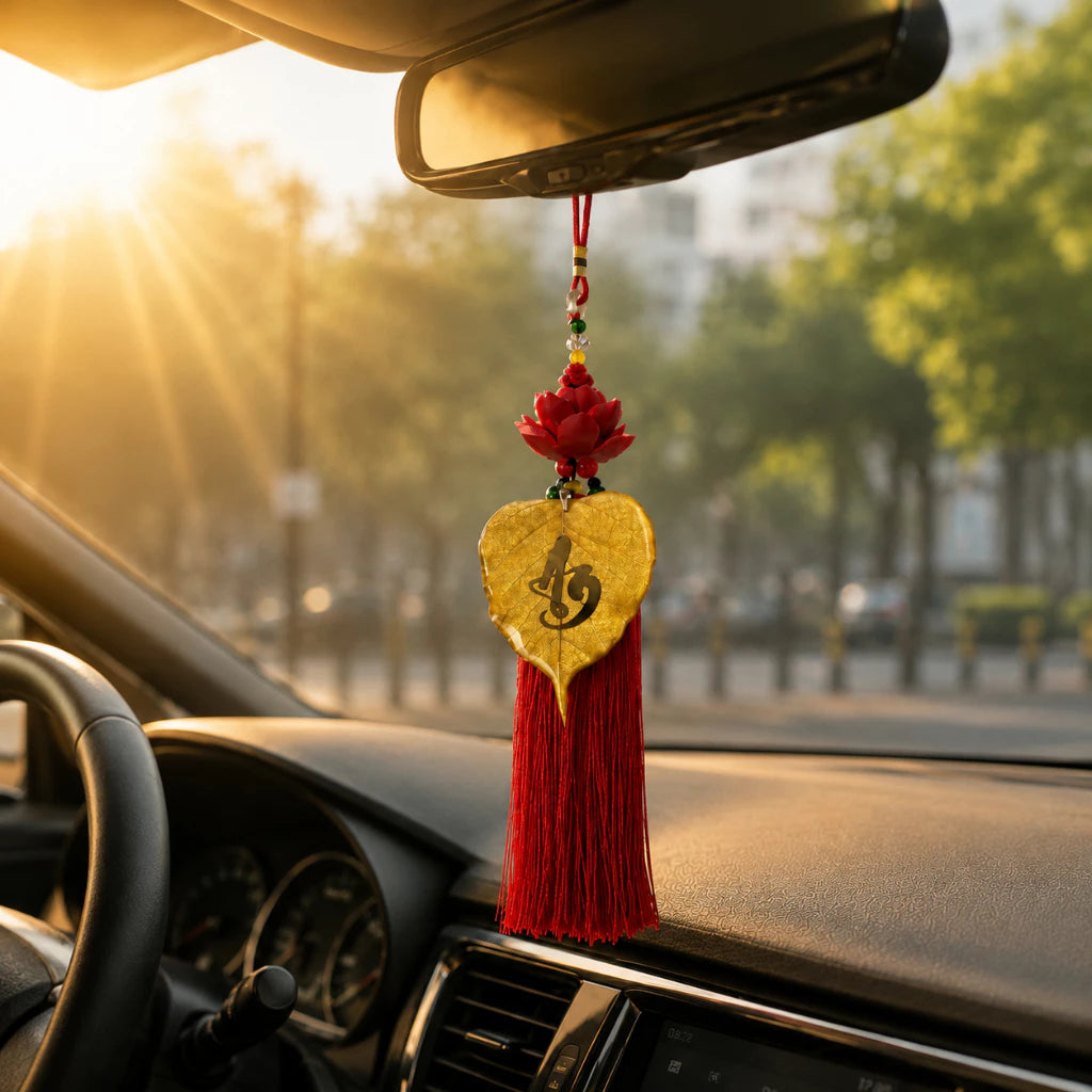Khánh Treo Lá Bồ Đề Chữ AN Mạ Vàng - Đã Khai Quang