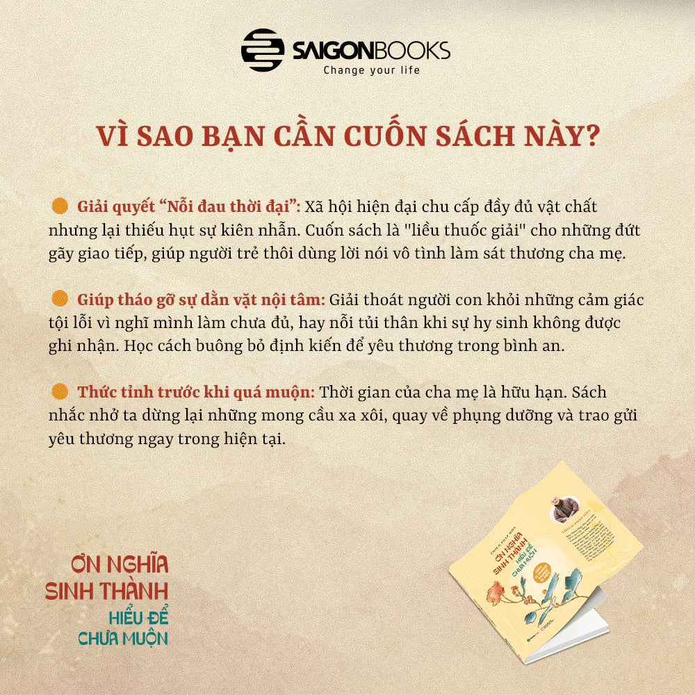 Combo 2 cuốn sách của Thầy Thích Pháp Hoà - Sống Với Trái Tim Biết Đủ + Ơn Nghĩa Sinh Thành Hiểu Để Chưa Muộn