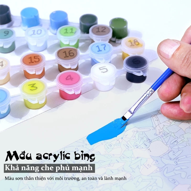 [2] Tranh Số Hoá Phật giáo đã căng khung 20x20cm