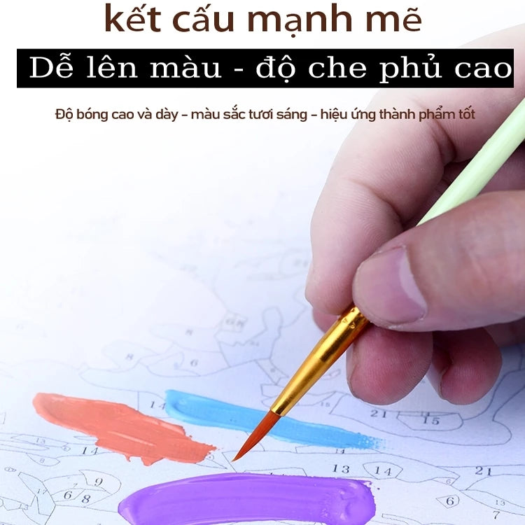 [3] Tranh tô màu theo số Phật giáo đã căng khung