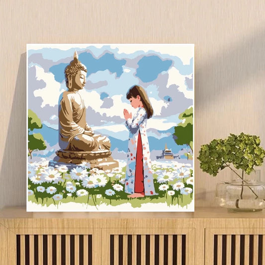 [82] Tranh Số Hoá Phật giáo đã căng khung 20x20cm