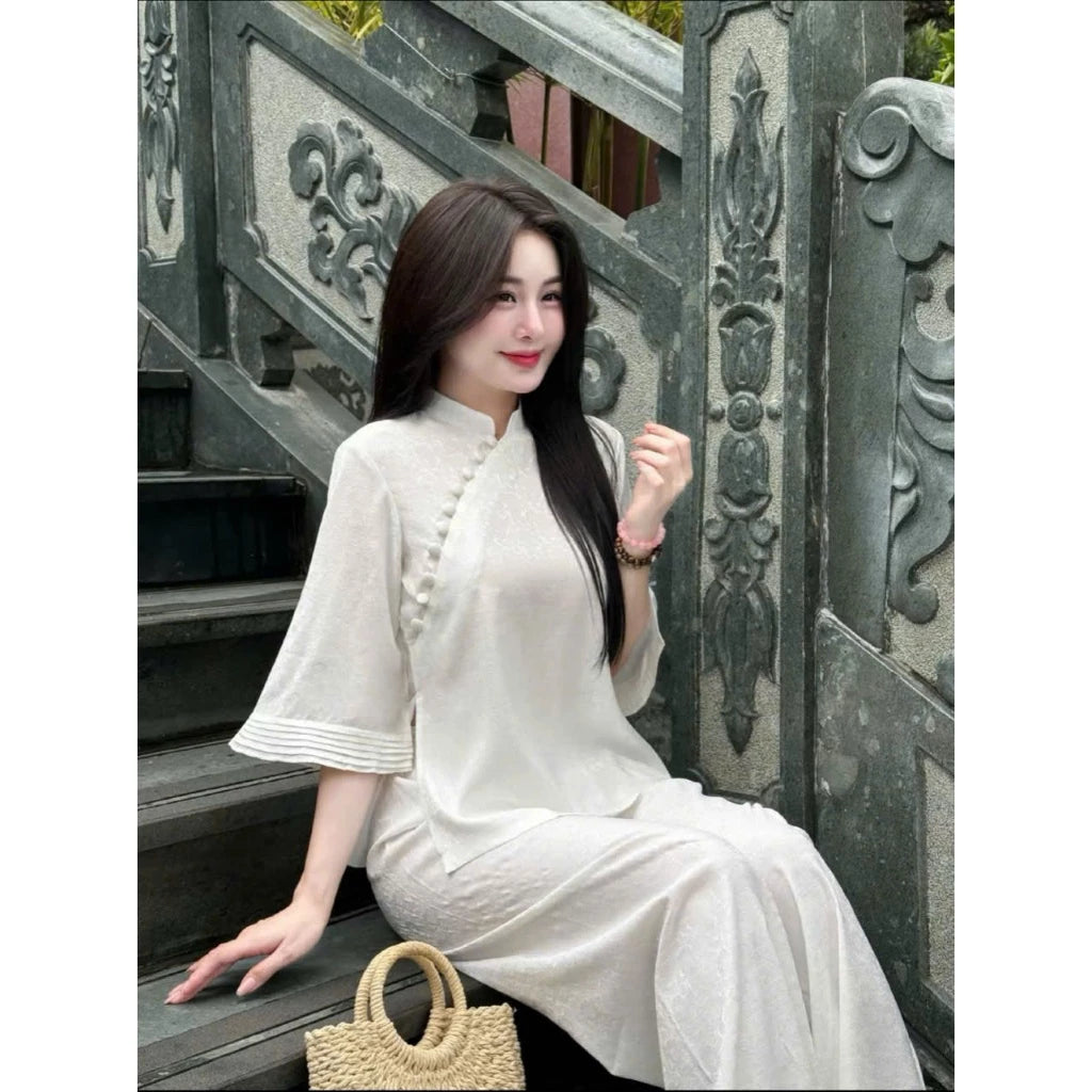 (Có Size Lớn) SeT ĐỒ LAM NỮ MÀU TRƠN CHO LỄ ĐI CHÙA NHẸ NHÀNG, LỊCH SỰ