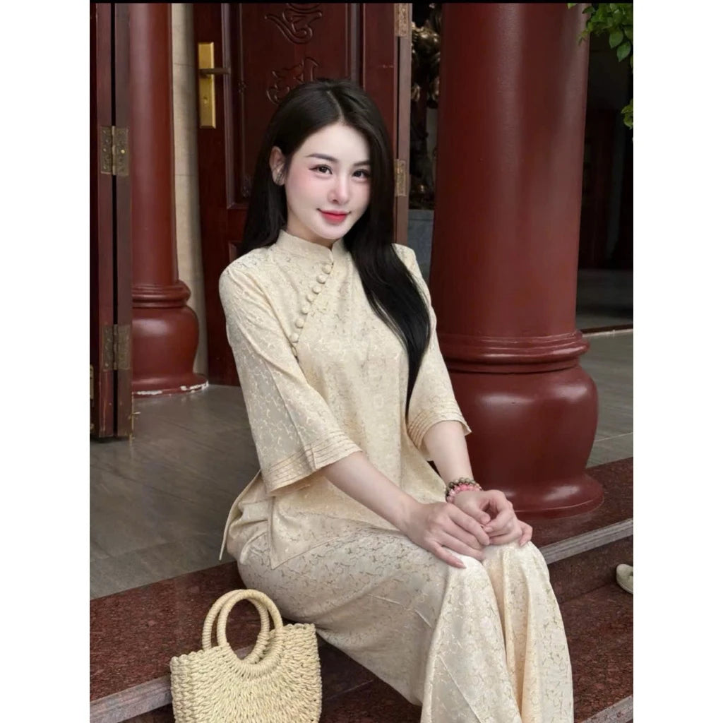 (Có Size Lớn) SeT ĐỒ LAM NỮ MÀU TRƠN CHO LỄ ĐI CHÙA NHẸ NHÀNG, LỊCH SỰ