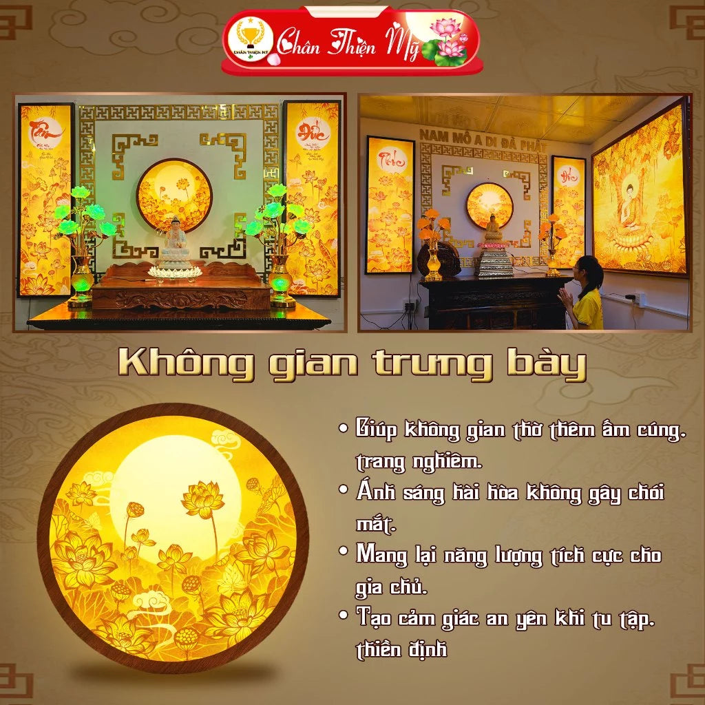 Đèn Hào Quang Trúc Chỉ Chân Thiện Mỹ [Mã TC-HQ-262]