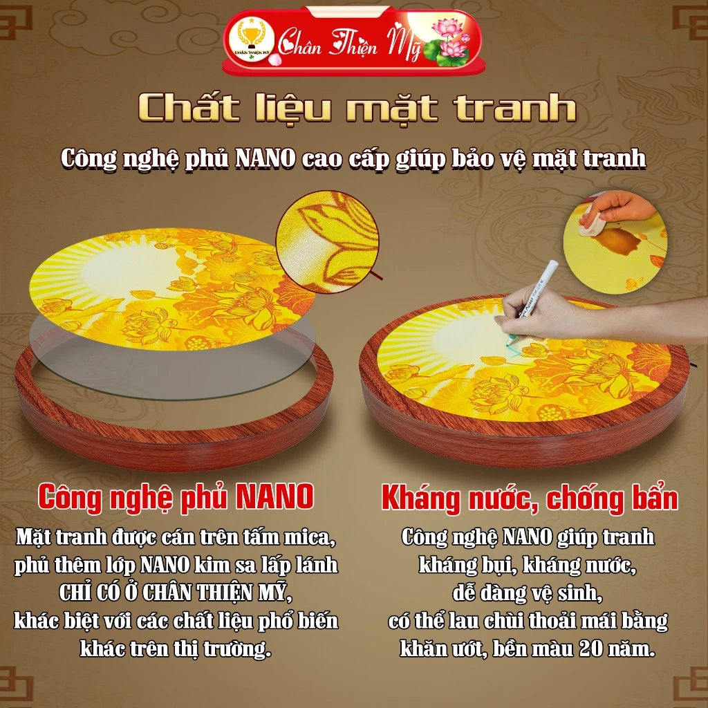 Đèn Hào Quang Trúc Chỉ Chân Thiện Mỹ [Mã TC-HQ-163]