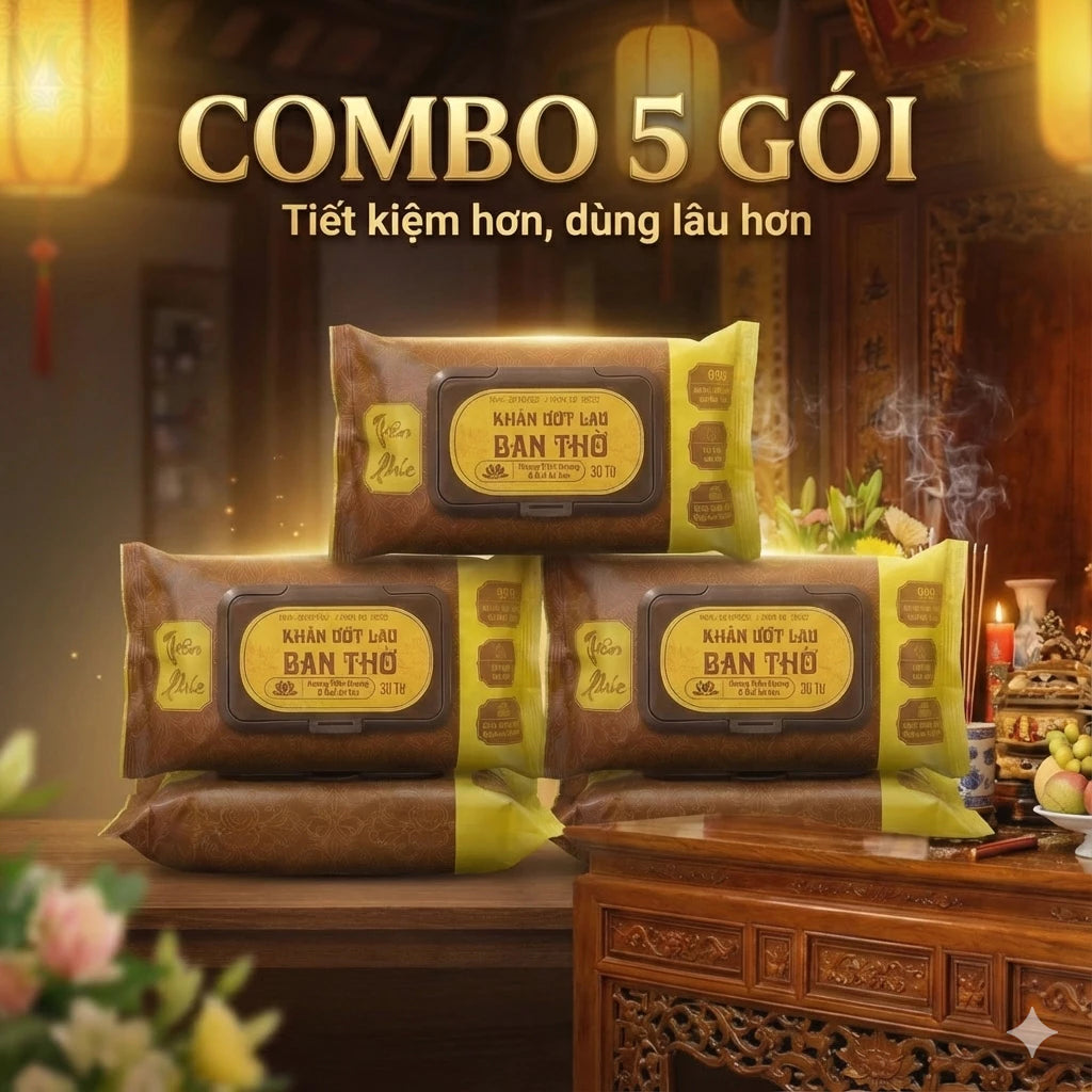 Khăn Lau Bàn Thờ Chuyên Dụng Đồ Gốm, Gỗ, Sứ - Thiên Phúc
