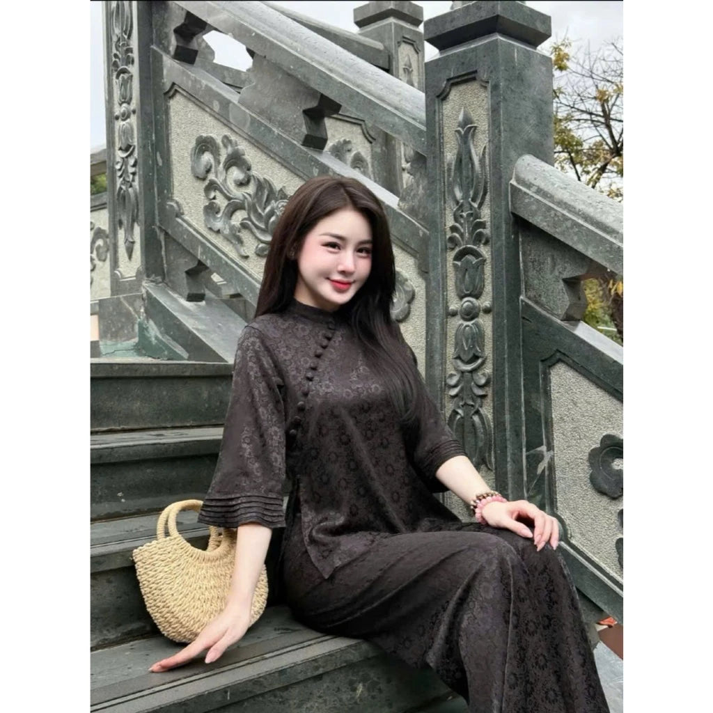 (Có Size Lớn) SeT BỘ LAM THIẾT KẾ TAY LỠ ĐI LỄ, ĐI CHÙA MÀU TRƠN LỊCH SỰ, SANG TRỌNG