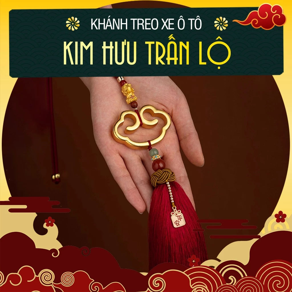 Khánh Treo Xe Ô tô Kim Hưu Trấn Lộ - Đồ Trang Trí Xe Ô tô Sang Trọng, Bình An May Mắn