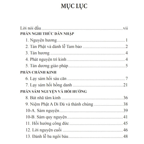 Nghi Thức Sám Hối Sáu Căn Và Hồng Danh