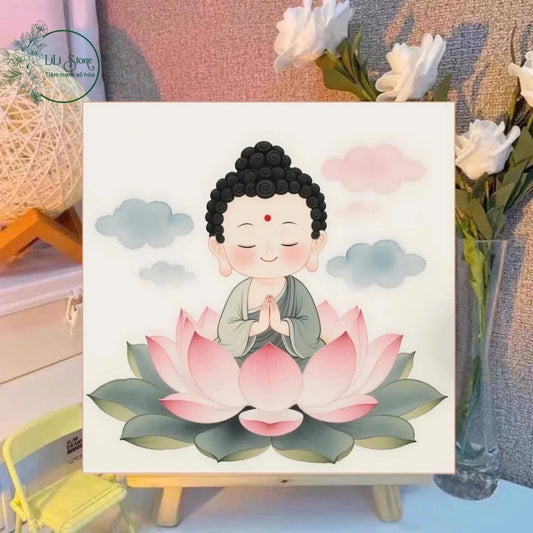 [39] Tranh Số Hoá Phật giáo đã căng khung 20x20cm