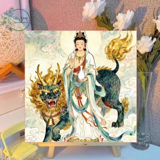 [85] Tranh Số Hoá Phật giáo đã căng khung 20x20cm