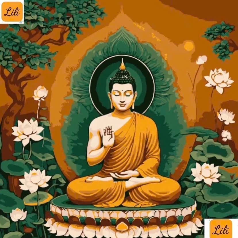 [49] Tranh Số Hoá Phật giáo đã căng khung 20x20cm