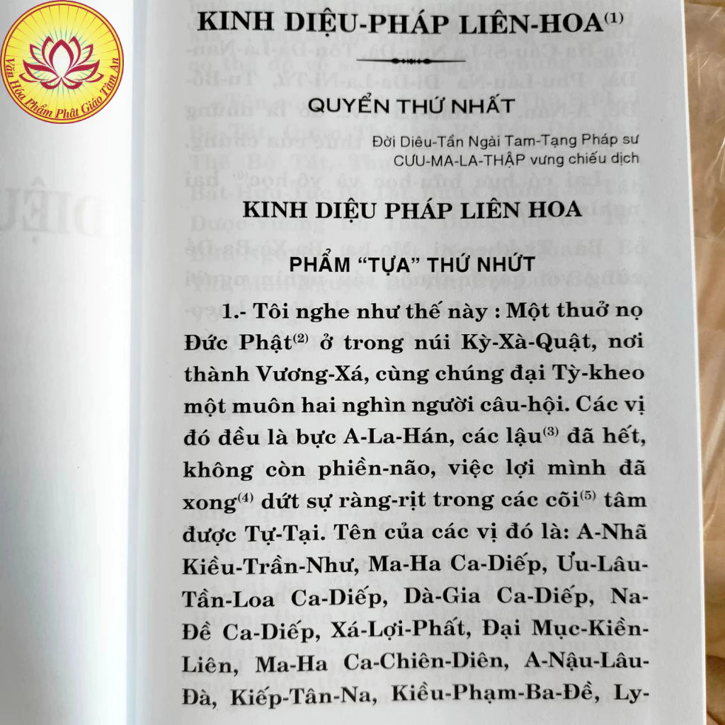 Kinh Diệu Pháp Liên Hoa Bìa Da